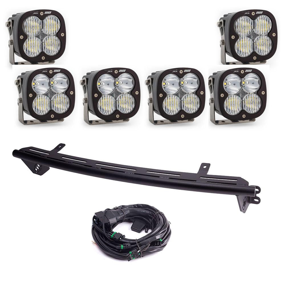 2023-2024 Ford F250 F350 Bull Bar with LED Light Kit - Heavy Duty Off-Road Grille Guard for Truck Protection & Adventure Driving