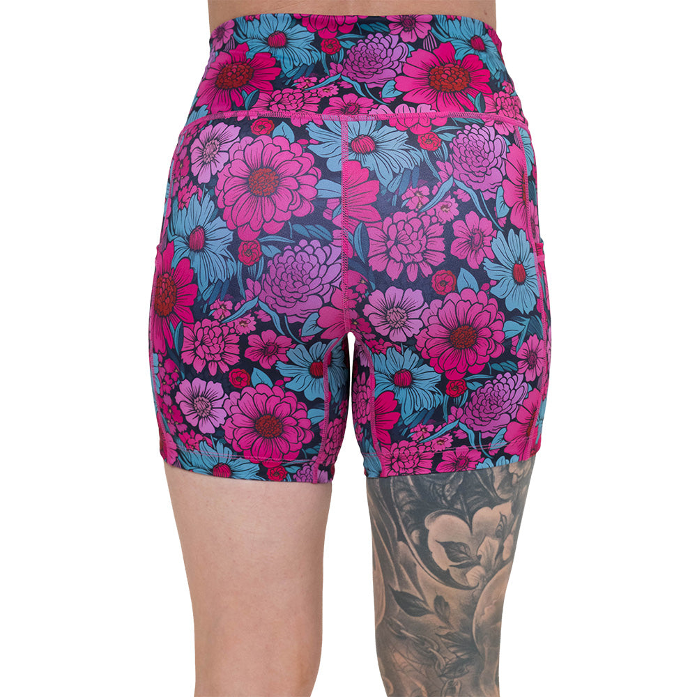 Women's Floral Print Shorts | Full Blossom Design | Comfortable Summer Casual Shorts for Beach, Vacation & Everyday Wear