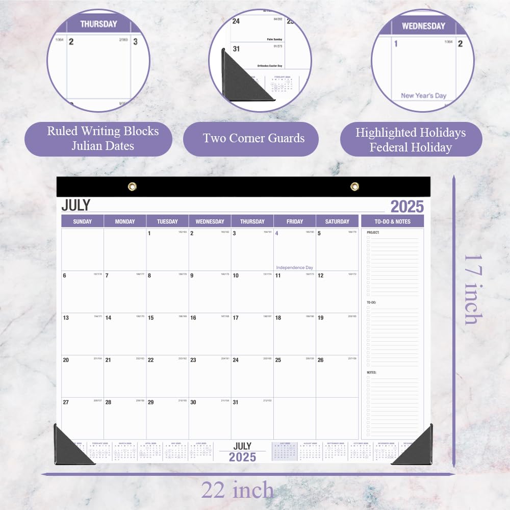2025-2026 Large Desk Calendar (July 2025 - December 2026) | 22