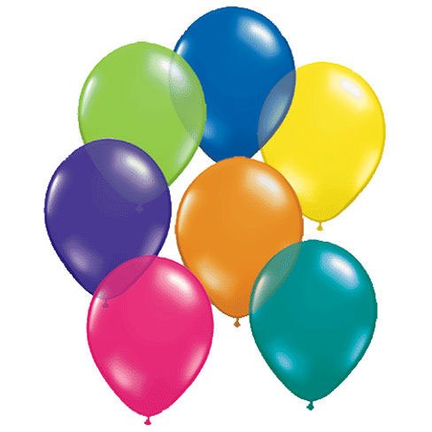 Qualatex 11-Inch Round Jewel Balloons - Fantasy Assortment (Pack of 100) for Birthday Parties, Baby Showers & Wedding Decorations