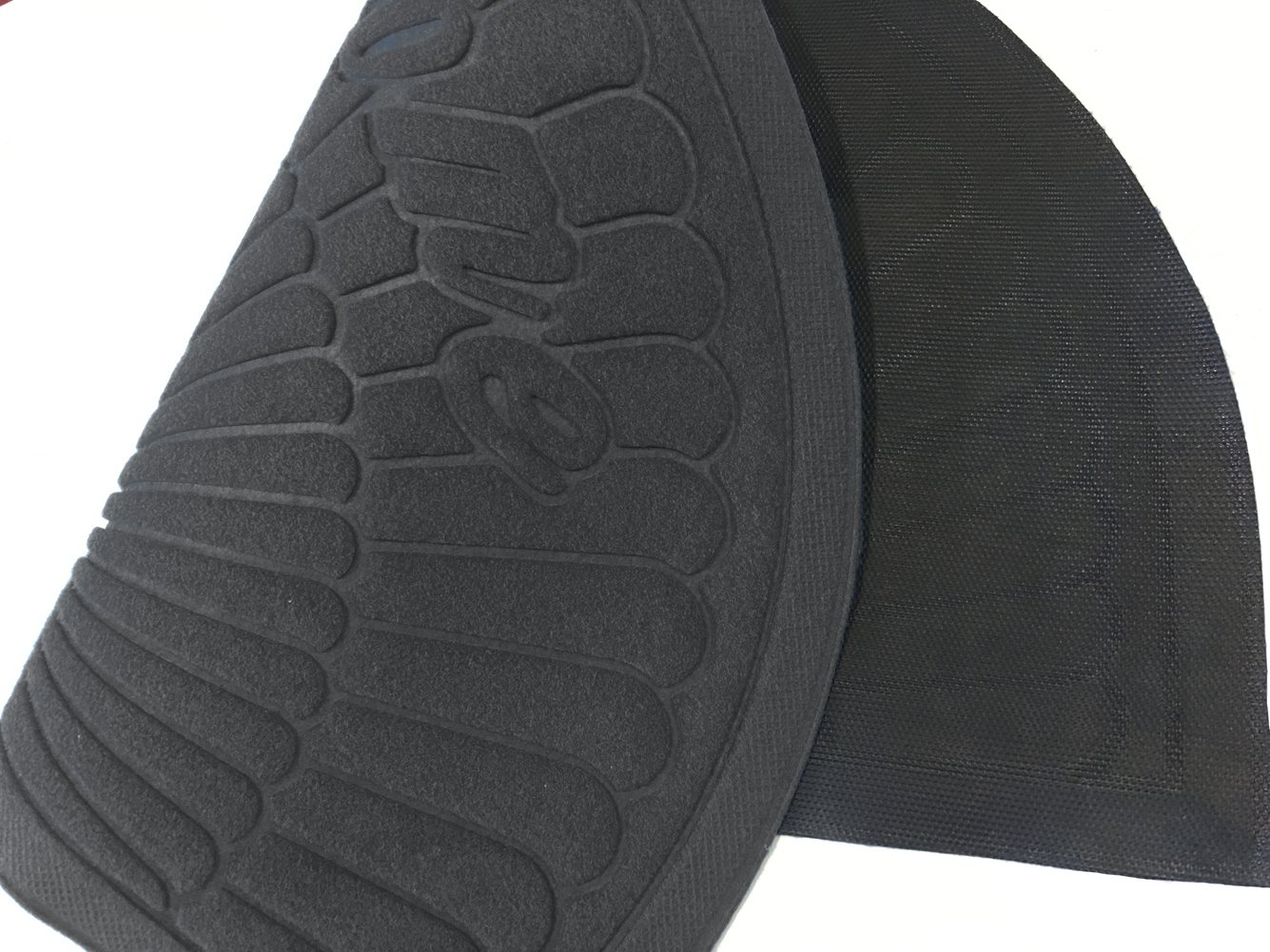Non-Slip Rubber Doormat for Indoor & Outdoor Use - Half Round Entrance Rug, 20