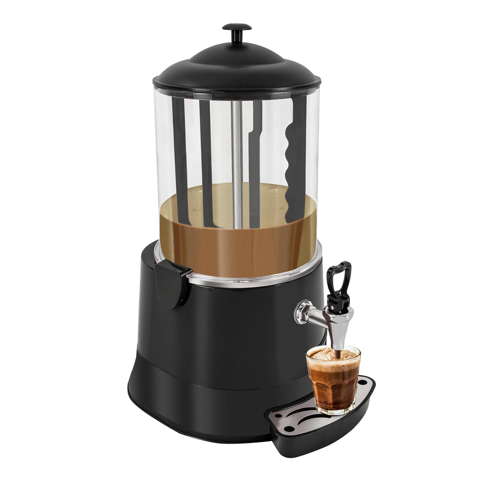 10L Commercial Chocolate Melting Pot - 110V 400W Electric Chocolate Warmer & Dispenser for Hot Chocolate, Coffee, Milk Tea - Perfect for Cafes, Bakeries & Dessert Shops (Black)