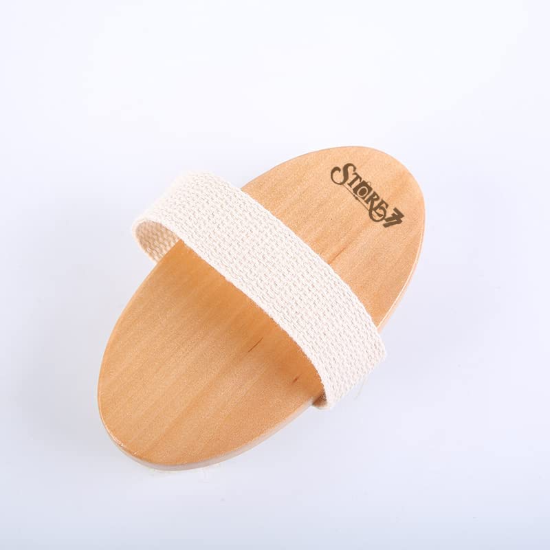Natural Bristle Dry Skin Body Brush for Exfoliation - Improve Skin Health, Remove Dead Skin & Toxins, Reduce Cellulite - Perfect for Spa, Shower & Self-Care Routine