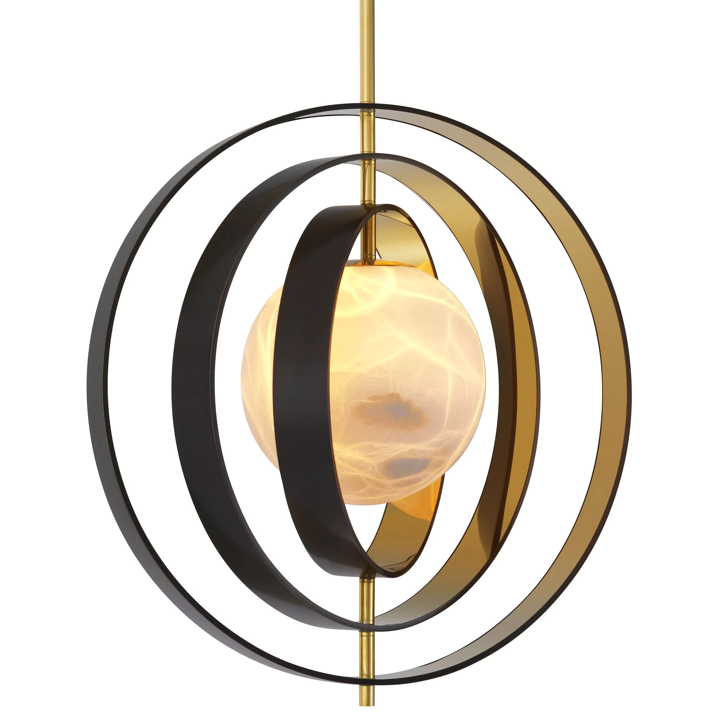 Ambrose Modern Alabaster Pendant Chandelier - Elegant Ceiling Light Fixture for Dining Room, Kitchen Island & Bedroom Lighting