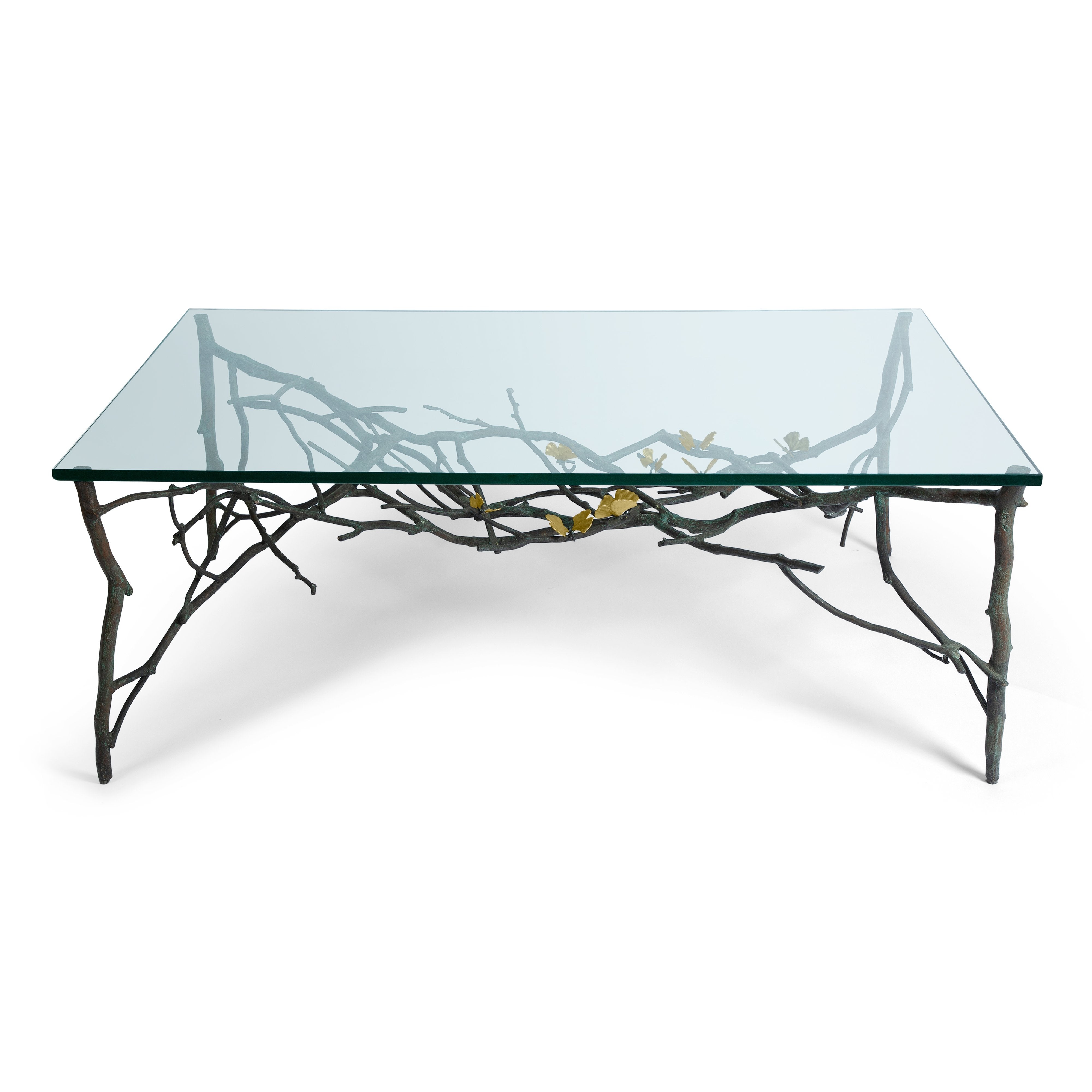 Butterfly Ginkgo Coffee Table - Modern Wooden Living Room Furniture for Home Decor, Office & Lounge Use