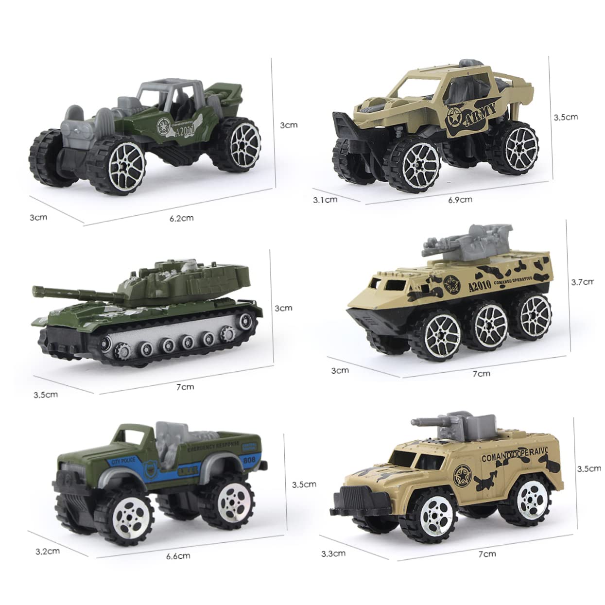 12-Piece Metal Truck Toy Set for Kids - Off-Road Engineering Vehicles for Play & Collecting