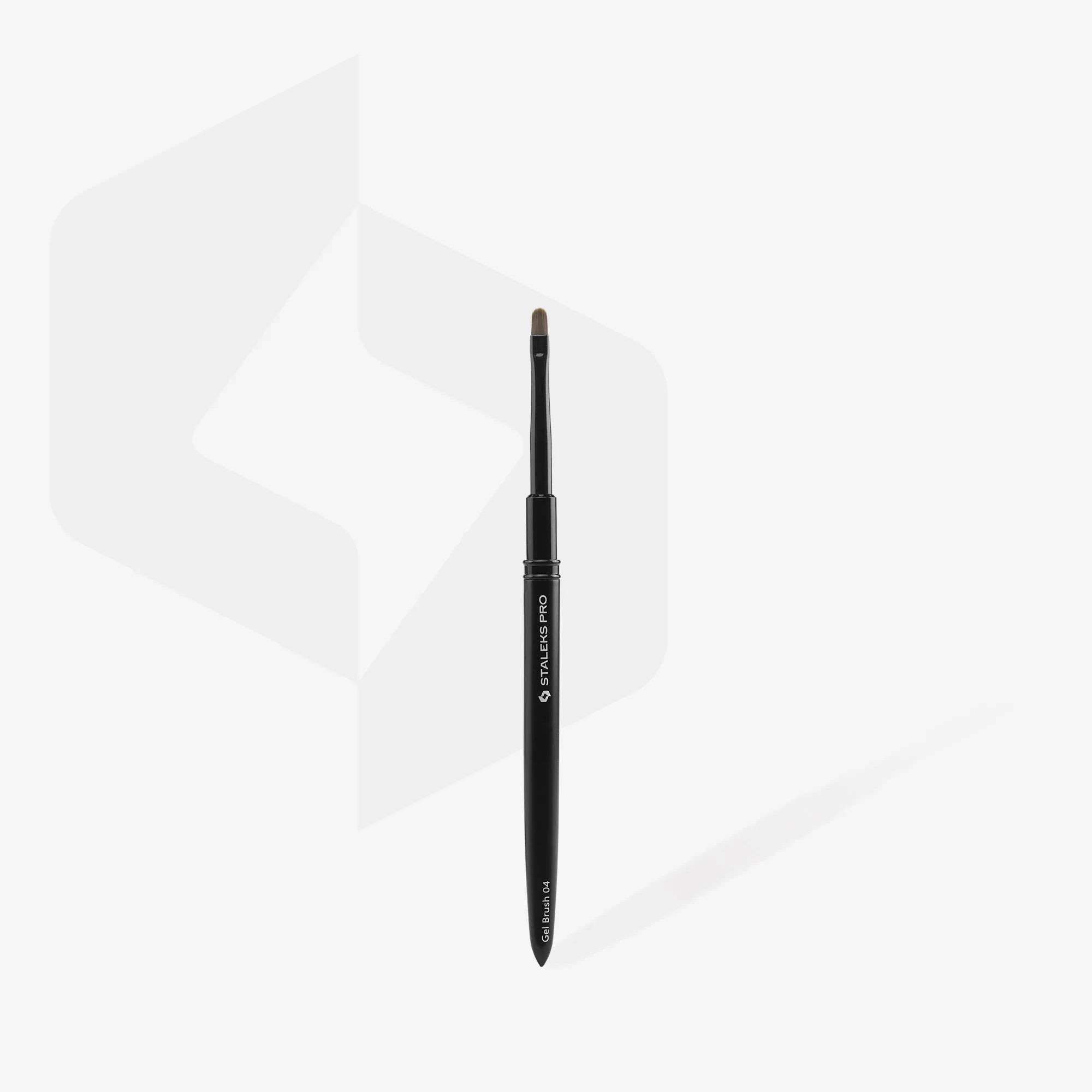 Staleks Expert Gel Brush - 4mm Width & 7mm Length - Professional Nail Art Tool for Gel Polish Application at Home or Salon