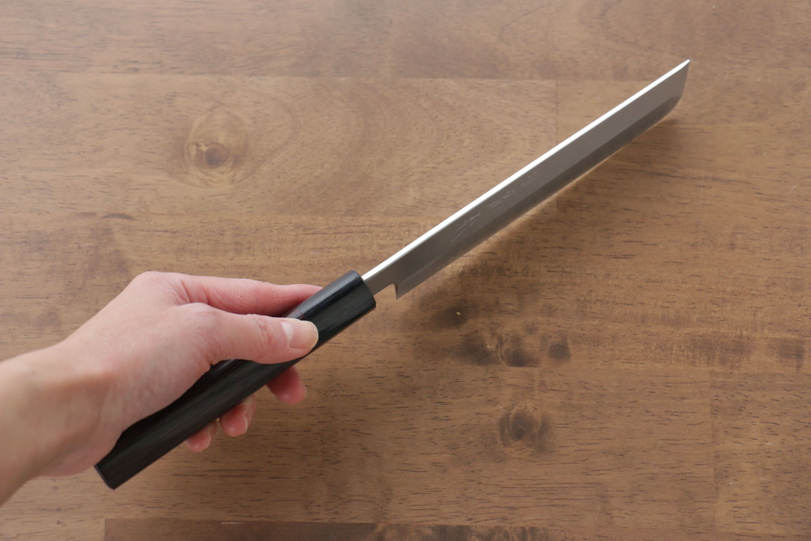 Premium Jikko Silver Steel No.3 Usuba Japanese Chef Knife 165mm with Exquisite Shitan Handle - Perfect for Sushi, Vegetables & Precision Cutting in Professional Kitchens