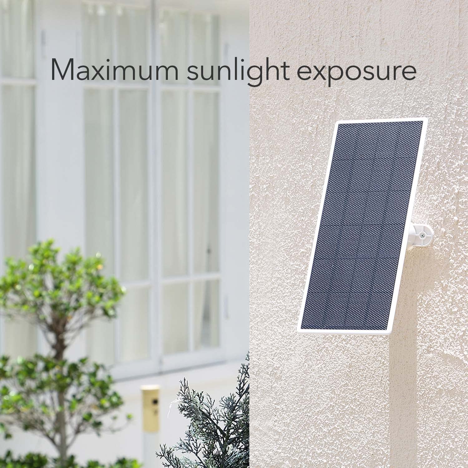 Wasserstein 2.5W Solar Panel for Google Nest Cam Outdoor/Indoor - Weatherproof Solar Charger for Nest Camera Battery (3-Pack) - Perfect for Home Security, Backyard Monitoring & 24/7 Surveillance