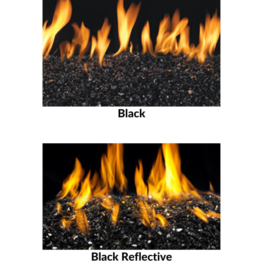Real Fyre Contemporary 30 Inch Vent Free Gas Fire Glass Set Insert - Modern Fireplace Upgrade for Living Rooms & Bedrooms