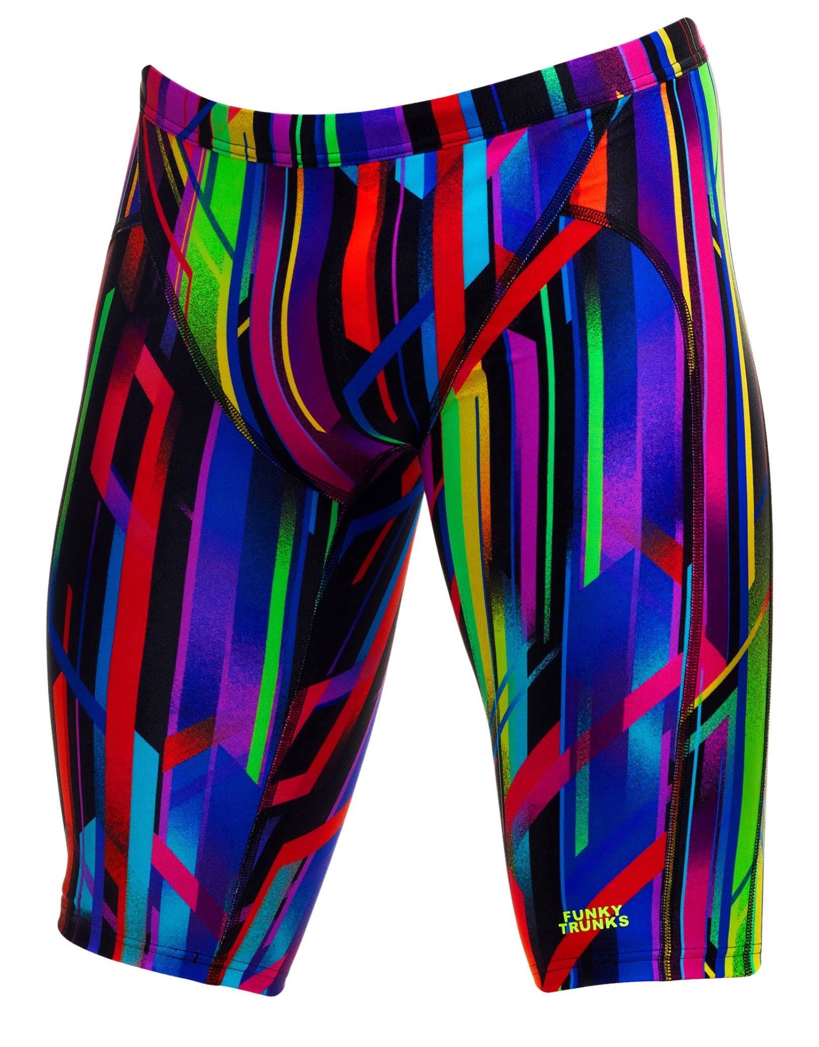 Boys Baby Beamer Swim Training Jammer - Black & Multicolor for Competitive Swimming & Water Sports