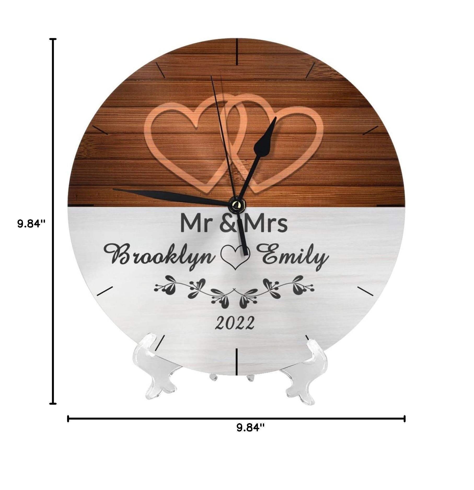 Personalized Photo Wall Clock - Custom Picture Clock for Living Room, Bedroom, Kitchen - Unique Wedding, Anniversary Gift for Couples - Farmhouse Home Decor (Perfect for Housewarming, Birthday Presents & Family Memories)