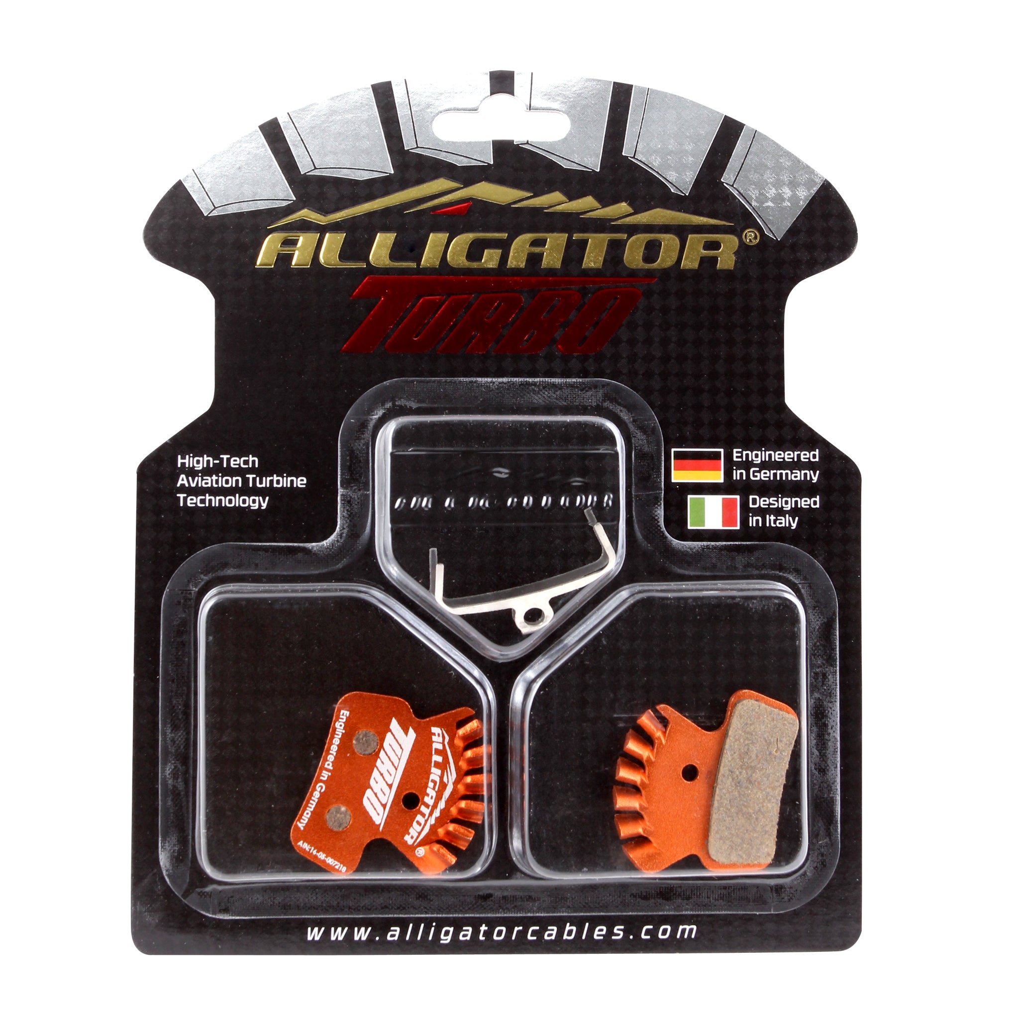 **High-Performance Alligator Turbo Disc Brake Pads - Compatible with Avid XO/9/7 Trail & SRAM Guide - Ideal for Mountain Biking & Off-Road Adventures**
