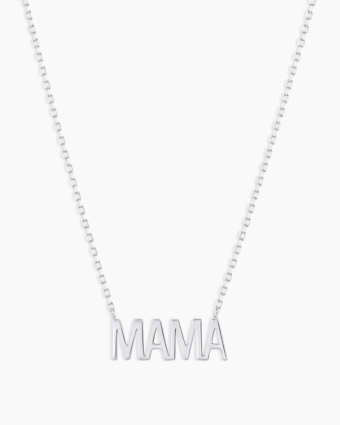 14K White Gold Mama Necklace for Women - Elegant Mother's Day Gift, Birthday Present, or Anniversary Jewelry - Perfect for Everyday Wear or Special Occasions
