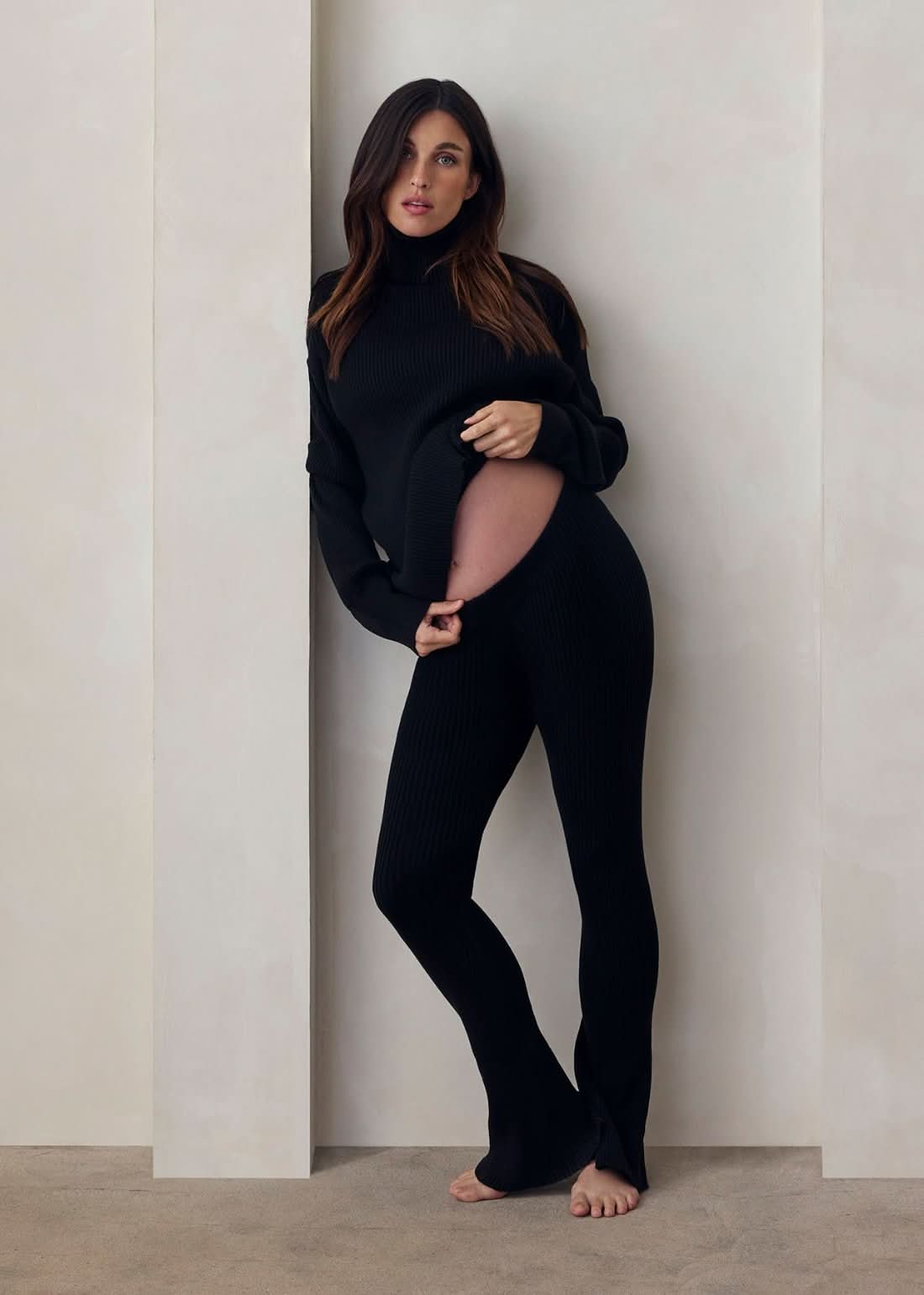 Cozy Knit Flare Pants for Women - Soft Stretchy High Waisted Lounge Pants - Perfect for Yoga, Home, and Casual Wear