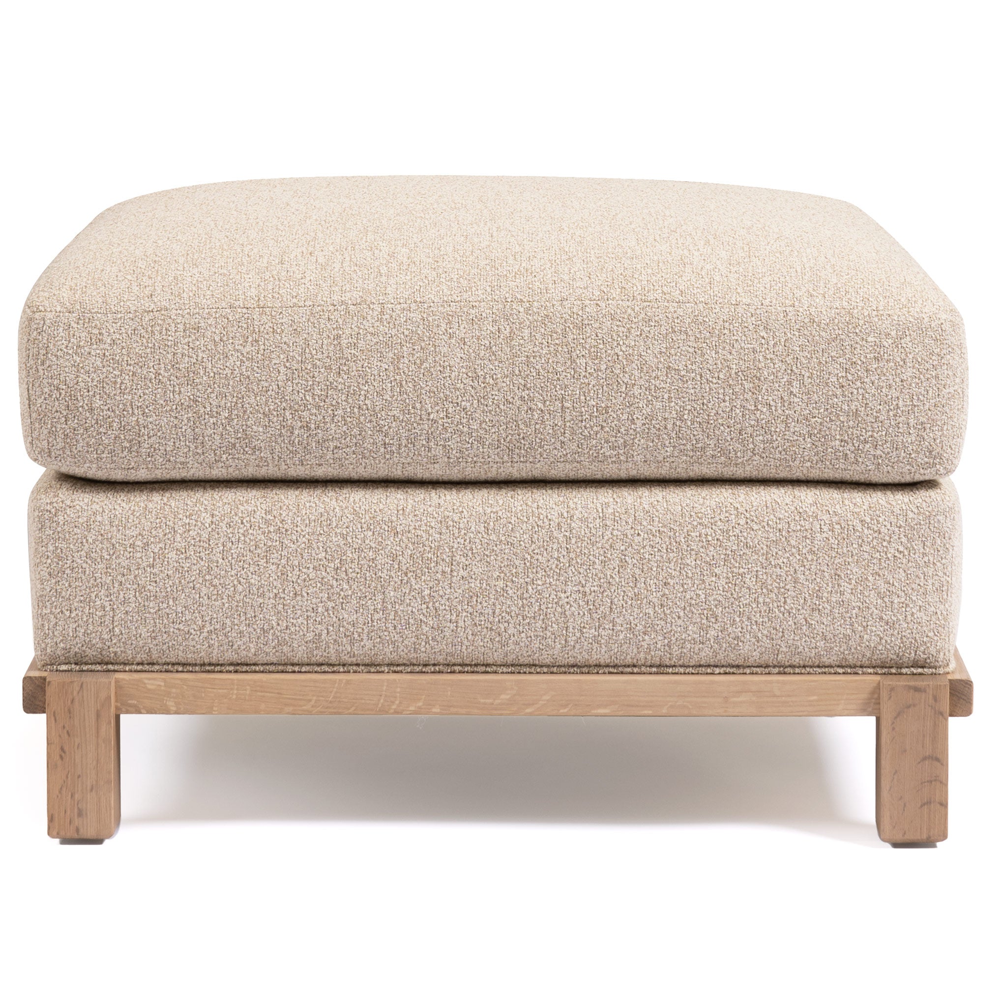 Surrey Hills Wood Frame Ottoman - Stylish Storage Bench with Upholstered Seat | Perfect for Living Room, Bedroom, or Entryway Decor