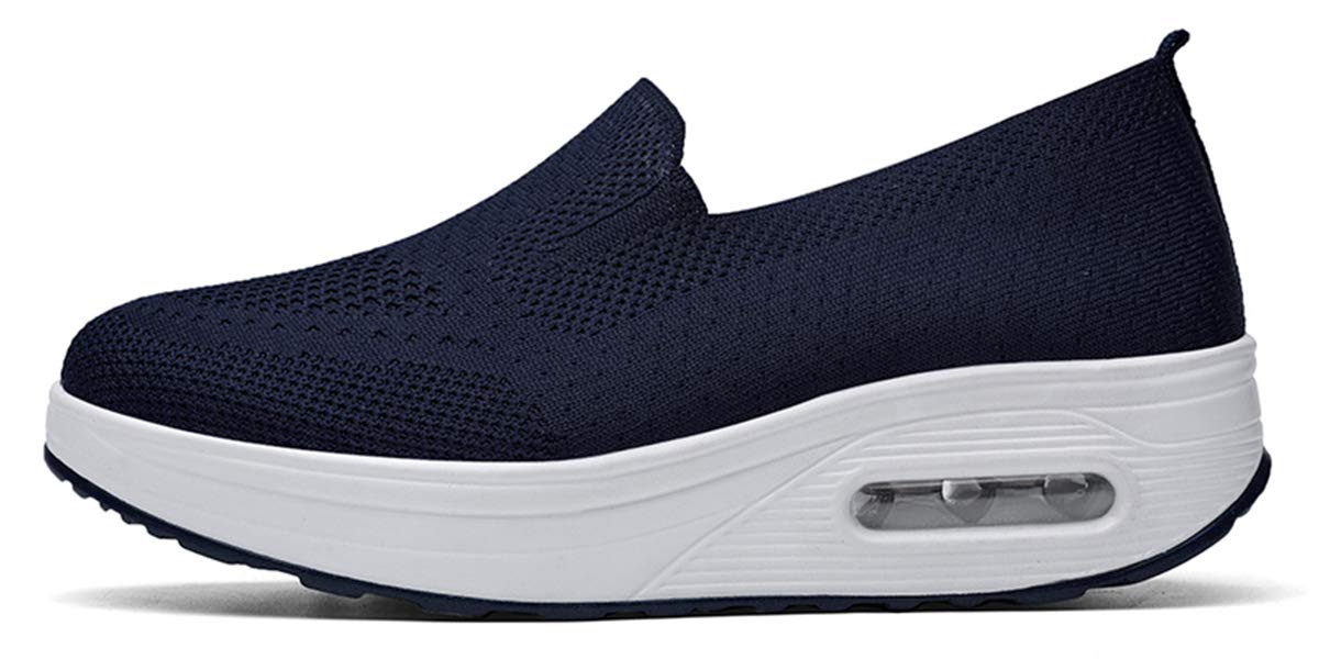 Women's Slip-On Walking Shoes - Lightweight Breathable Mesh Sneakers for Running, Gym & Casual Wear | Comfortable Athletic Tennis Shoes for Women