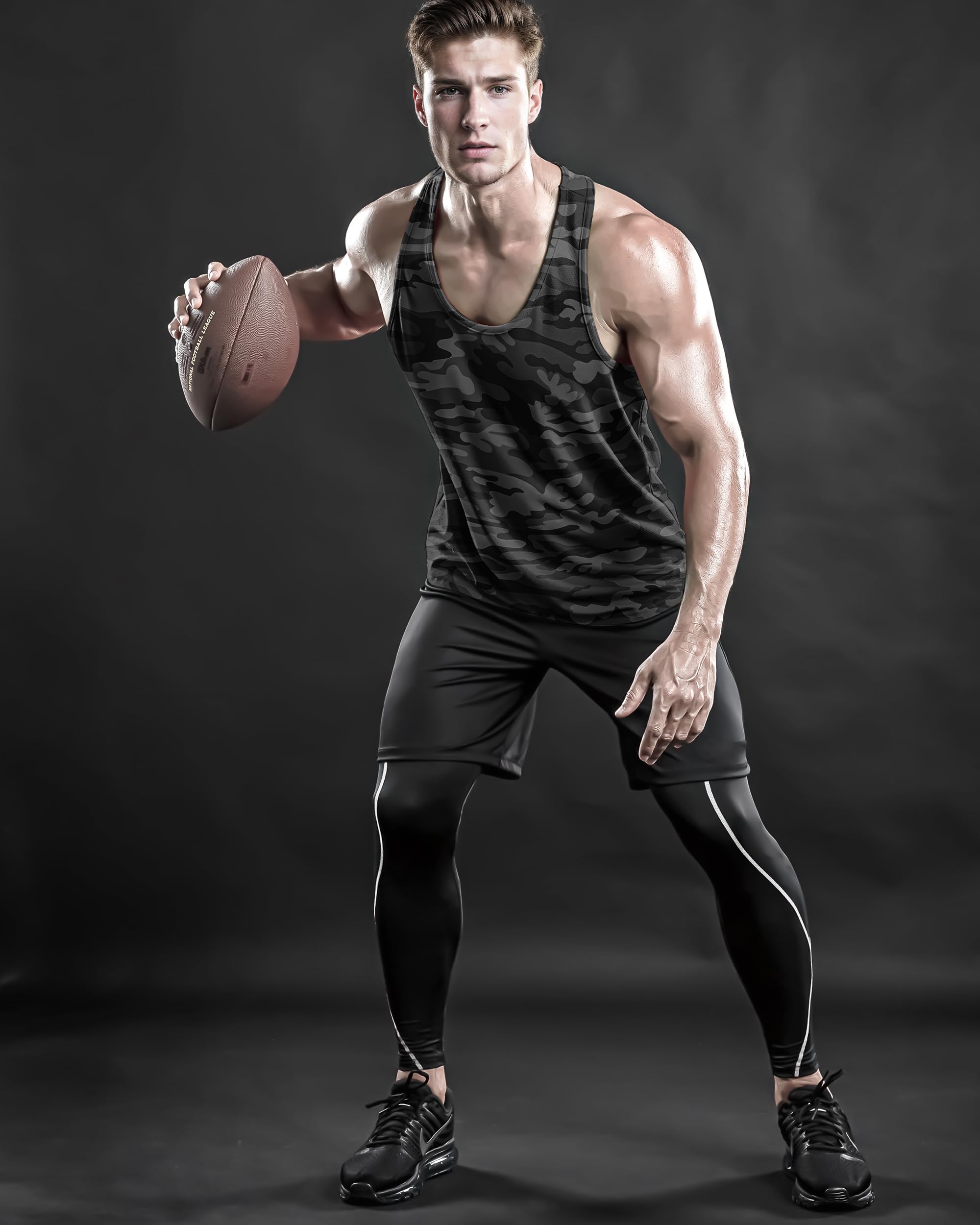 DRSKIN Men's 4/3/1 Pack Sleeveless Muscle Tank Tops - Y-Back Athletic Shirts for Gym, Workout & Training - Moisture Wicking & Breathable Mesh Fabric - Perfect for Running, Weightlifting & Summer Sports
