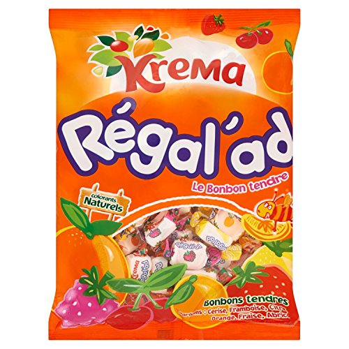 Krema Regal'ad Fruit Chewy Candy - Delicious French Soft Candy, 150g - Perfect for Snacking, Gifts & Parties
