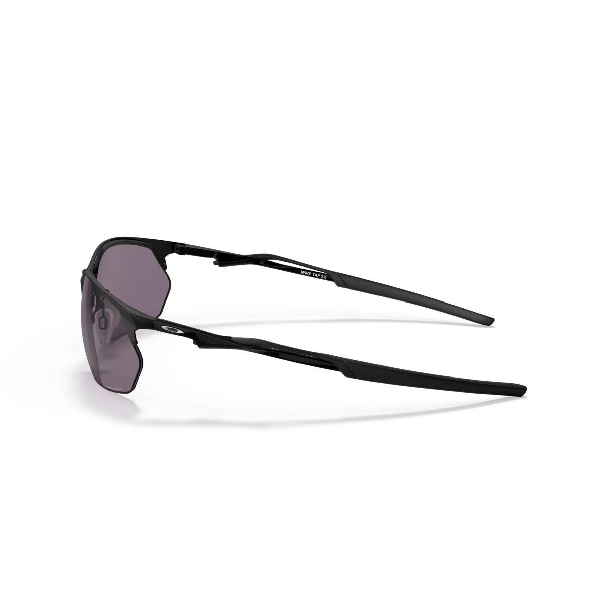 Oakley Wire Tap 2.0 Sunglasses - Satin Black Frame with Prizm Grey Lenses (Model 0OO4145-414501) - UV Protection for Running, Cycling & Outdoor Sports