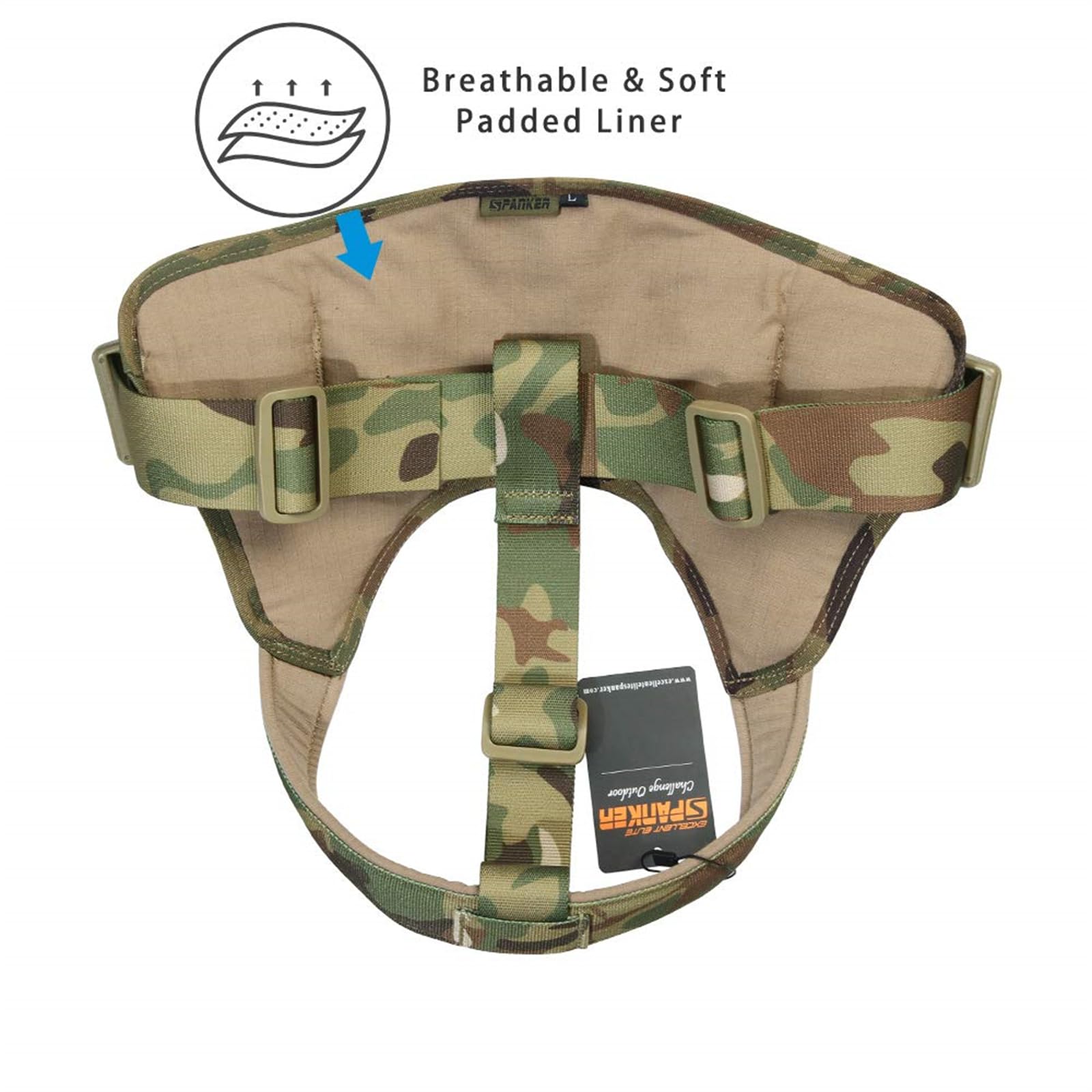 Tactical Dog Harness No-Pull Adjustable Military Vest for Medium & Large Dogs - Patrol Training Service Working Vest with Handle - Durable MCP-L Model for Outdoor Adventures & Police K9 Training