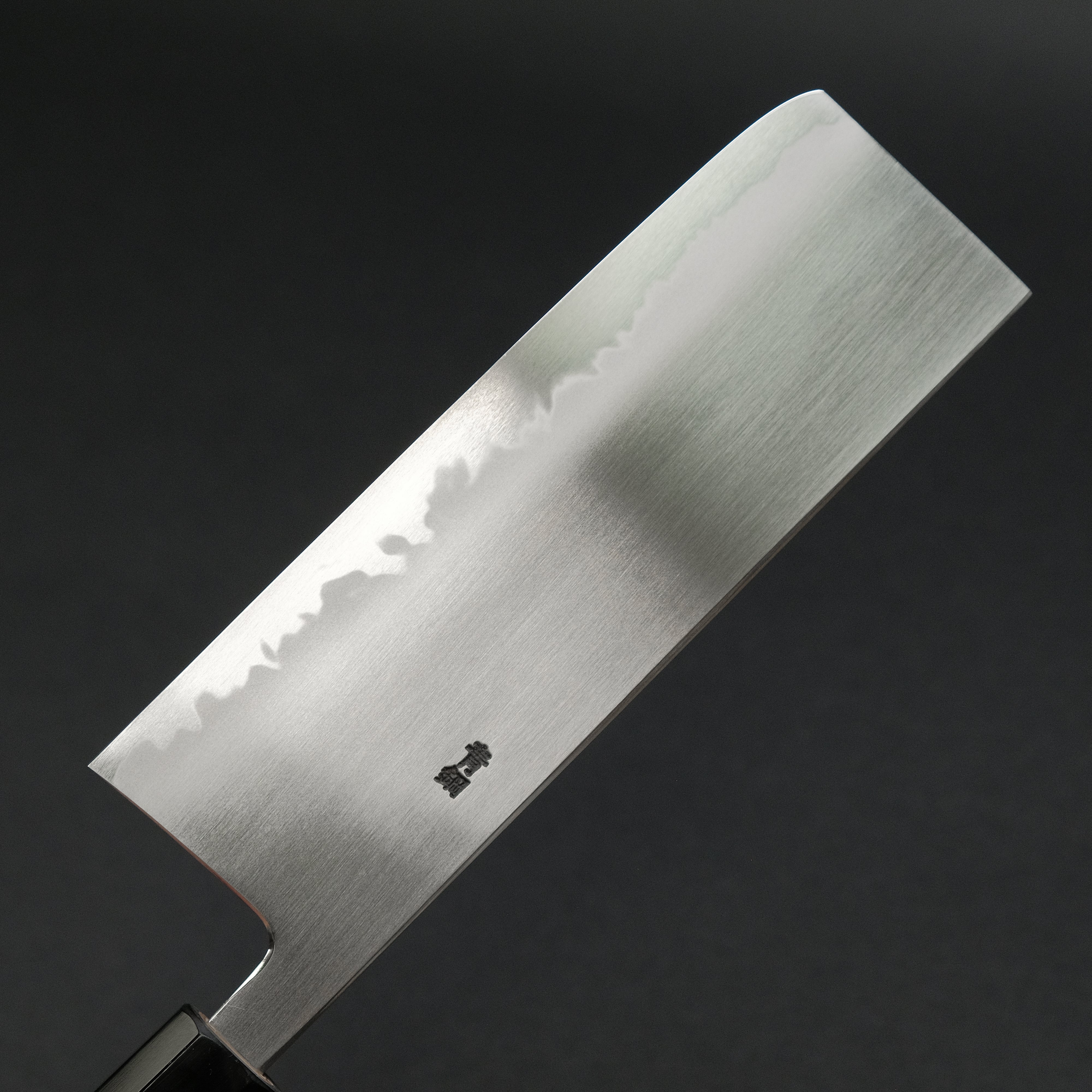 Premium Hitohira Gorobei Izo Blue #2 Nakiri Knife - Japanese Carbon Steel Blade with Magnolia Wood Handle - Perfect for Vegetable Chopping, Slicing & Asian Cuisine Preparation