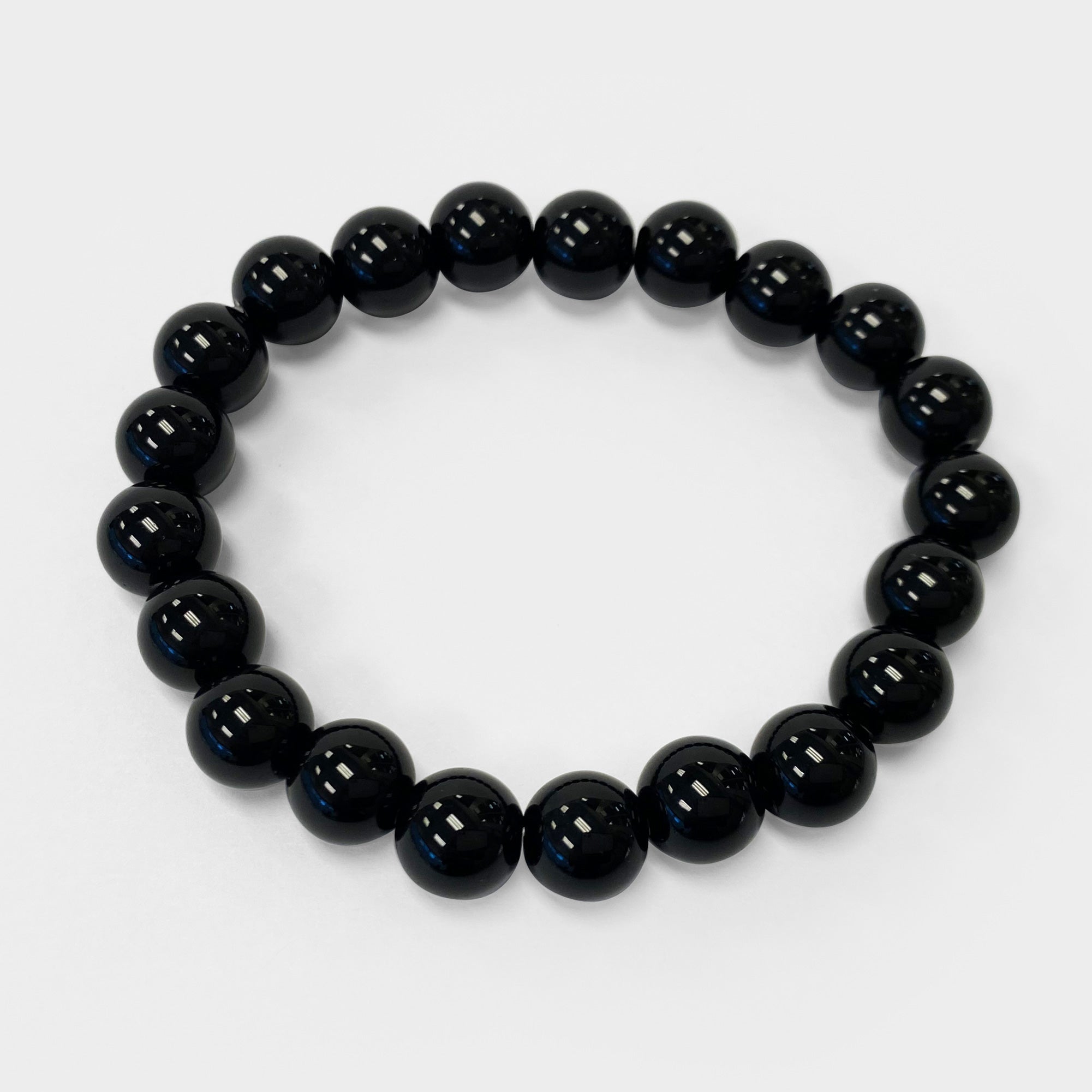 8mm Black Onyx Stretch Bracelet - Handmade Beaded Unisex Jewelry for Men & Women - Perfect for Meditation, Yoga, and Everyday Wear