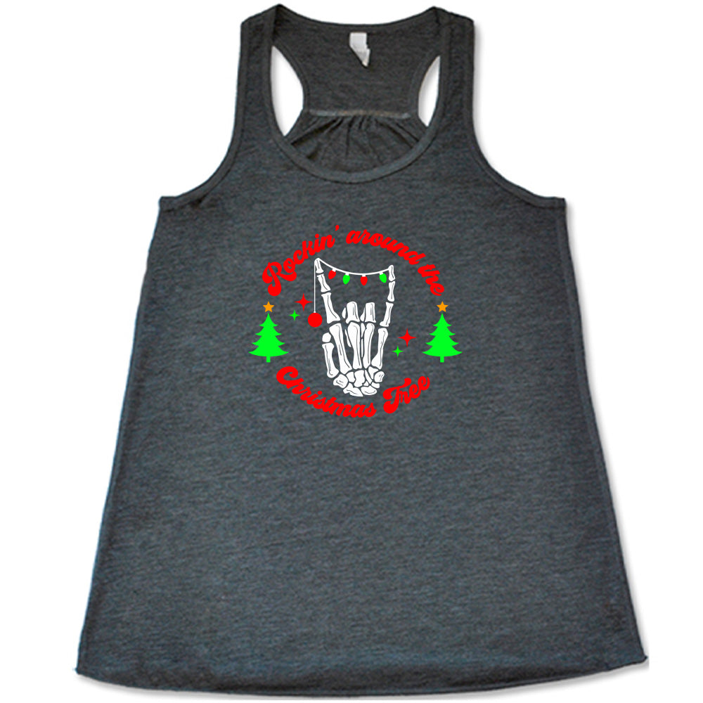 Rockin' Around The Christmas Tree T-Shirt - Festive Holiday Graphic Tee for Christmas Parties & Family Gatherings