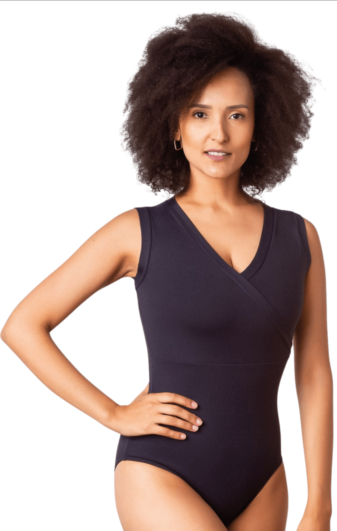 So Danca Yvette Plus Size Mock Wrap Tank Leotard for Women - Comfortable Dancewear for Ballet, Jazz & Contemporary - Ideal for Performances & Practice