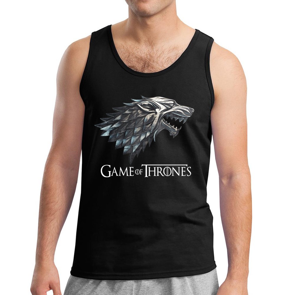 Game of Thrones House Stark Men's Tank Top - Cool & Comfortable Summer Wear for Fans, Gym, and Casual Outfits
