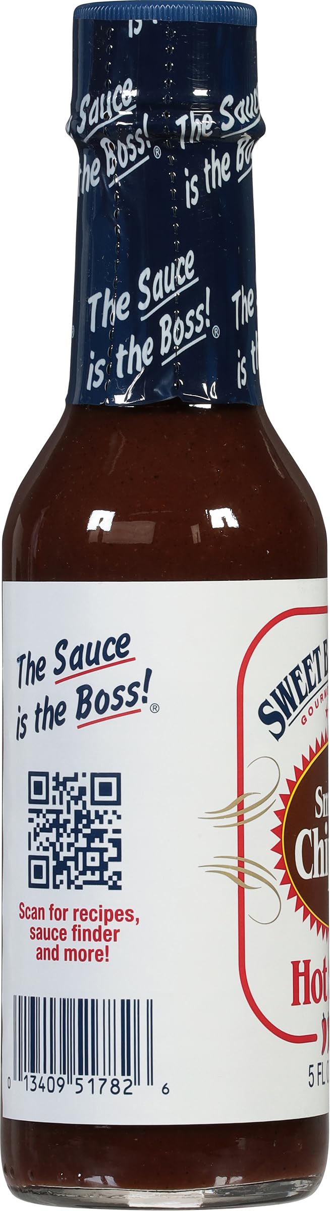 Sweet Baby Ray’s Smoked Chipotle Hot Sauce - 5 Fl Oz (Pack of 4) | Spicy BBQ Glaze for Wings, Ribs & Tacos | Bold Flavor for Grilling & Dipping