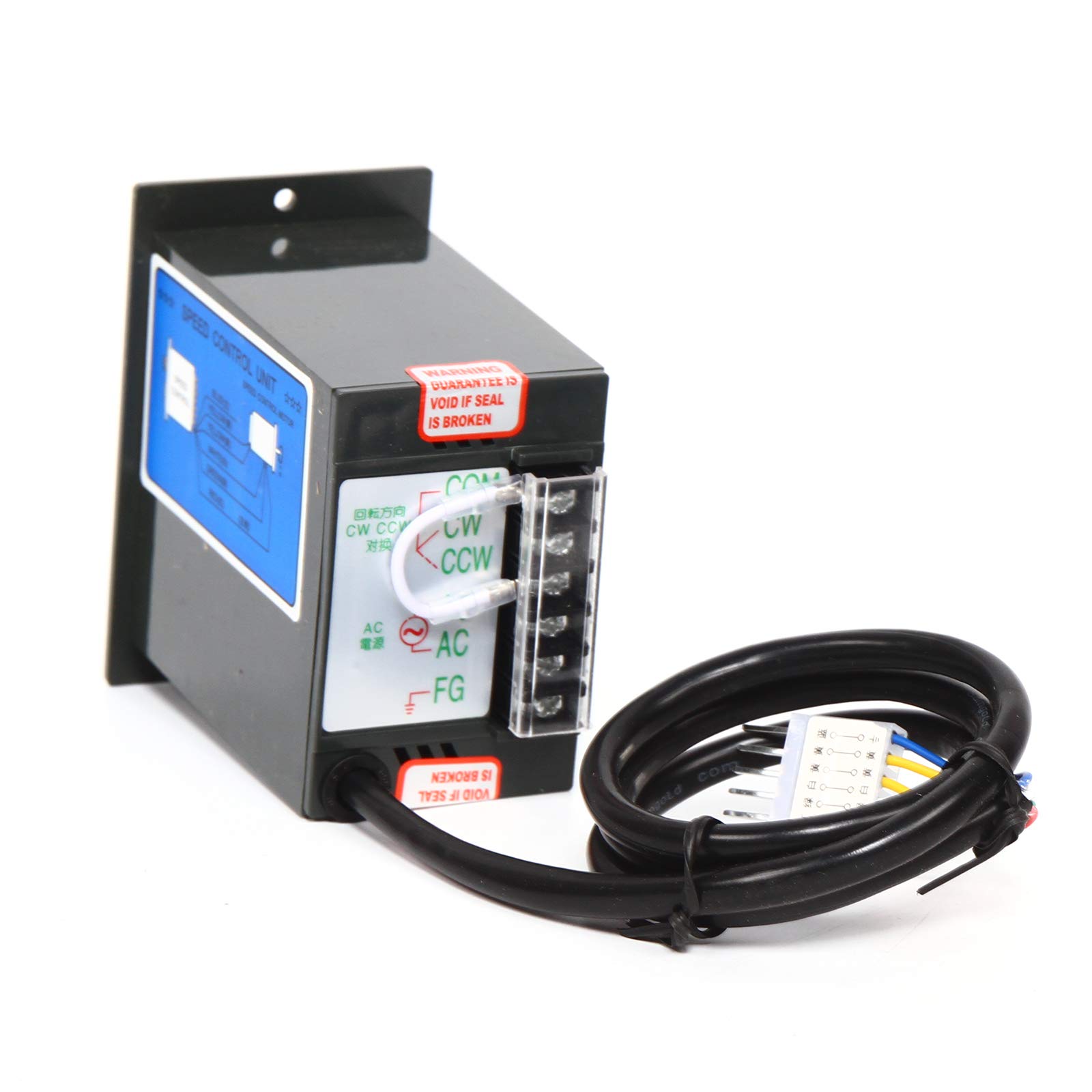 110V 40W 15K High Torque AC Gear Reduction Motor with Speed Controller (0-90 RPM Adjustable) - Single Phase Electric Gear Motor for Conveyors, Mixers & Industrial Machinery