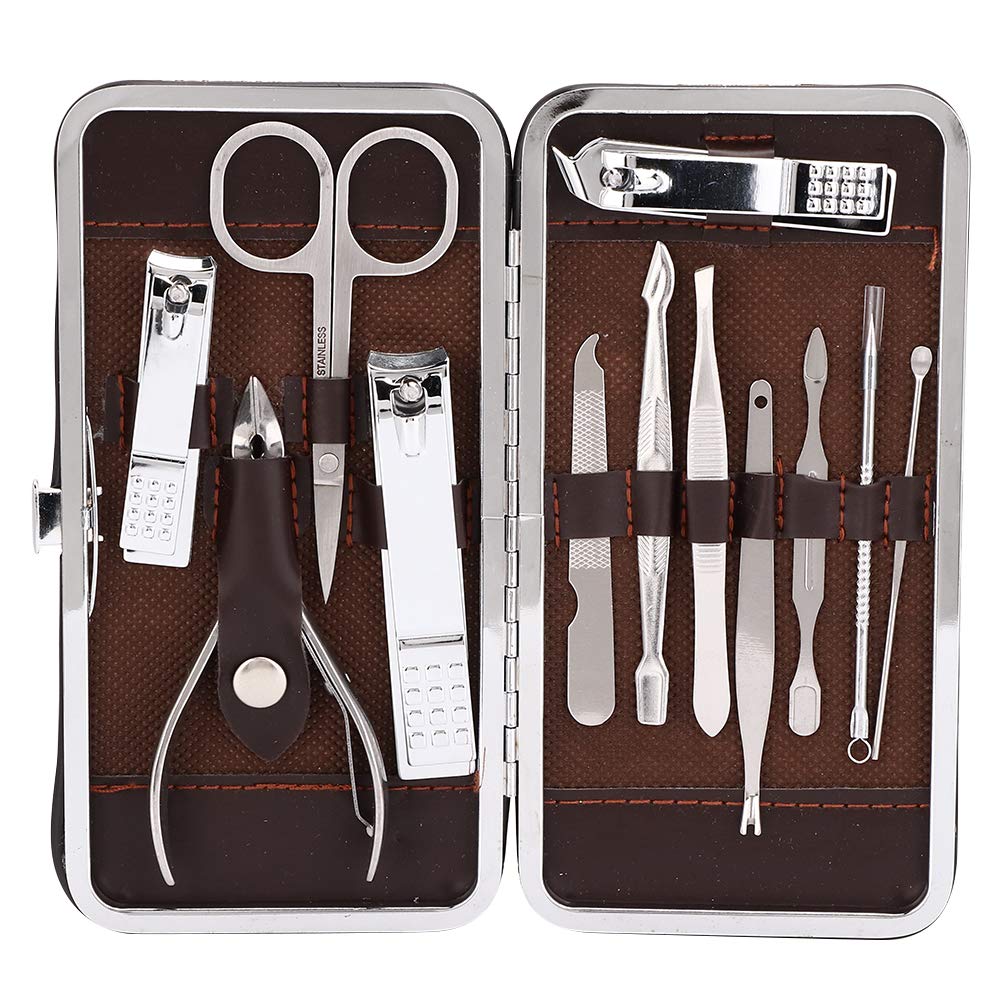 Premium Stainless Steel Manicure Tool Set - Dead Skin Fork, 3 Types of Nail Clippers, Durable & Eco-Friendly Nail Care Kit for Home & Salon Use