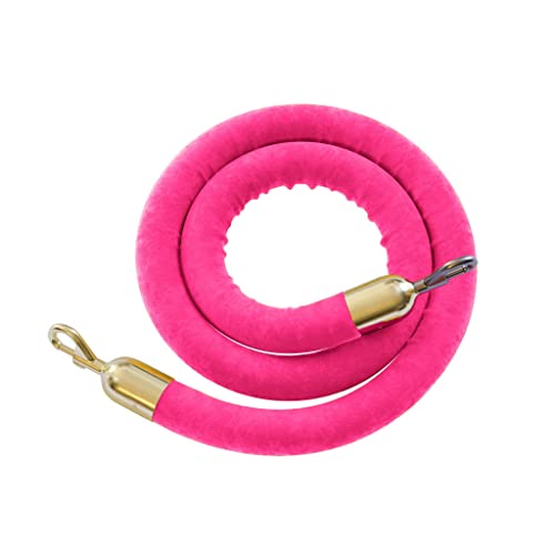 Pink Rope With Polished Brass Snap Ends