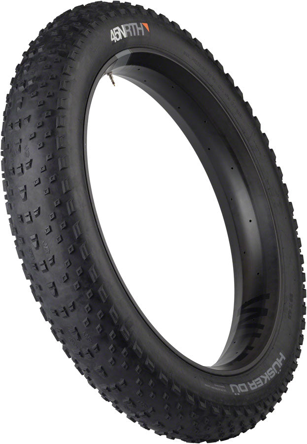 45NRTH Husker Du 26 x 4.8 Fat Bike Tire - 120 TPI Tubeless Folding Black - Winter & Snow Biking, Off-Road Trails, All-Terrain Cycling