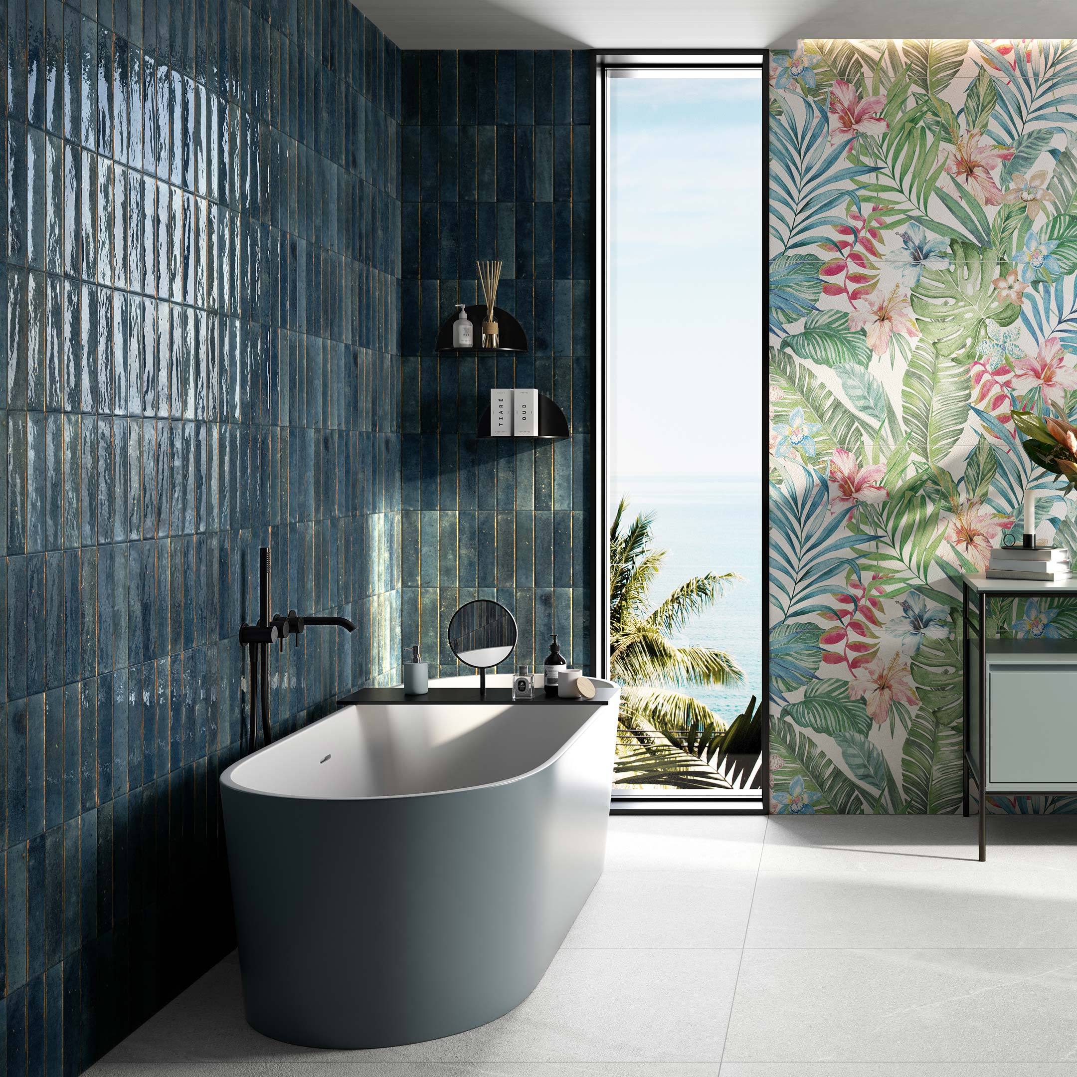 Chelsea Soho Zellige Porcelain Tile - Handmade Moroccan Style Glazed Ceramic Tiles for Kitchen Backsplash, Bathroom, and Flooring - Orange County Collection