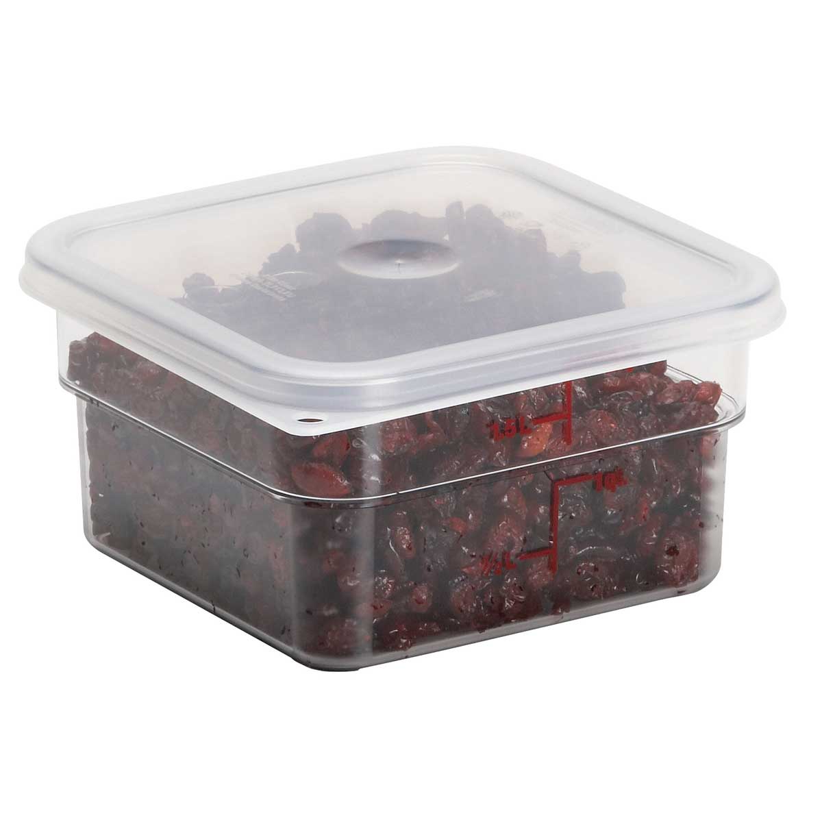 Cambro 2SFSCW135 CamSquare 2 Qt Clear Food Storage Container - BPA-Free Plastic Meal Prep Container for Kitchen, Restaurant & Catering - Perfect for Storing Leftovers, Meal Prepping & Bulk Food Organization