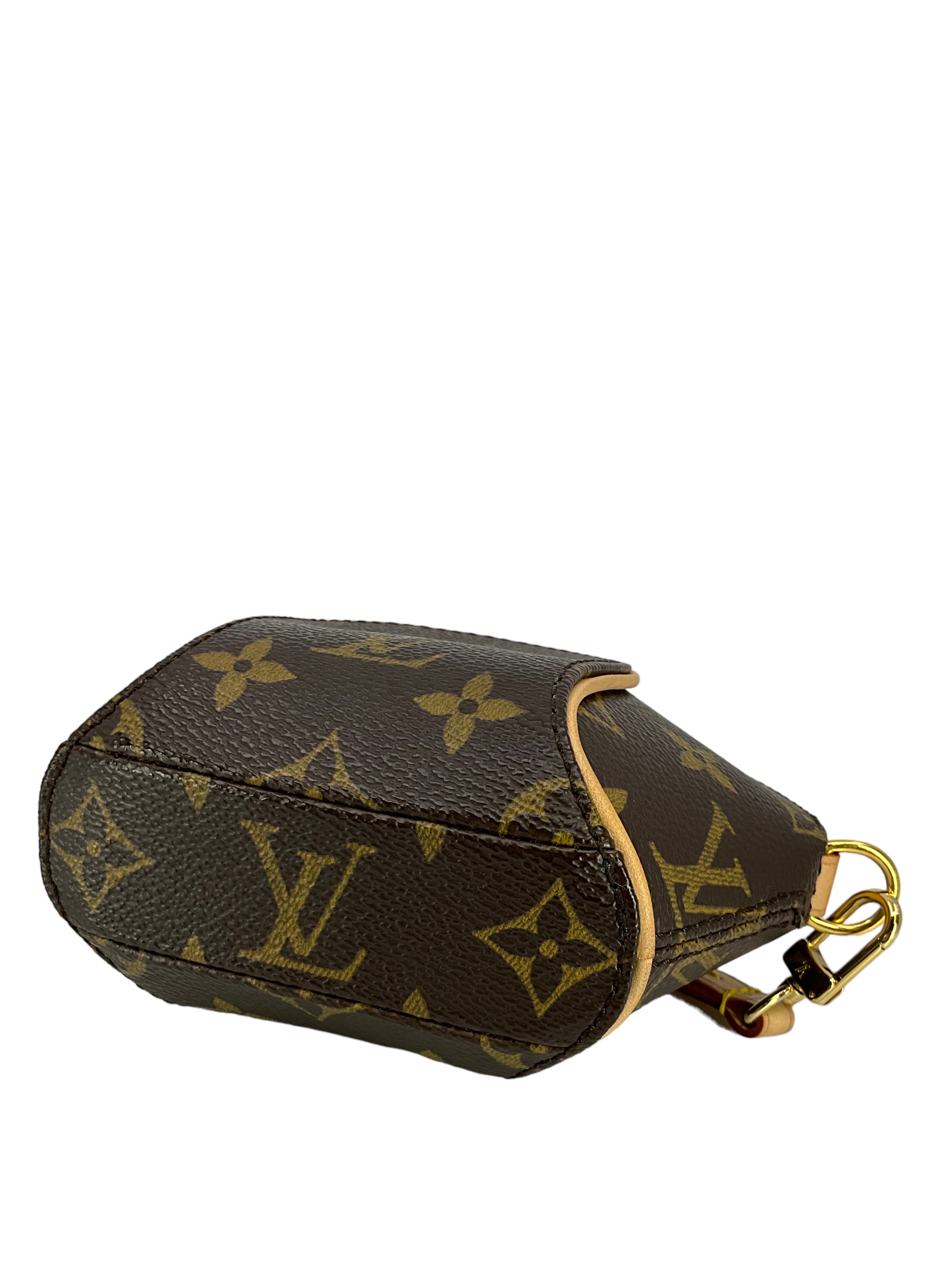 Louis Vuitton Monogram Canvas Mini Ellipse Wristlet Clutch Bag - Luxury Crossbody Purse for Women | Perfect for Evening Parties, Date Nights & Special Occasions