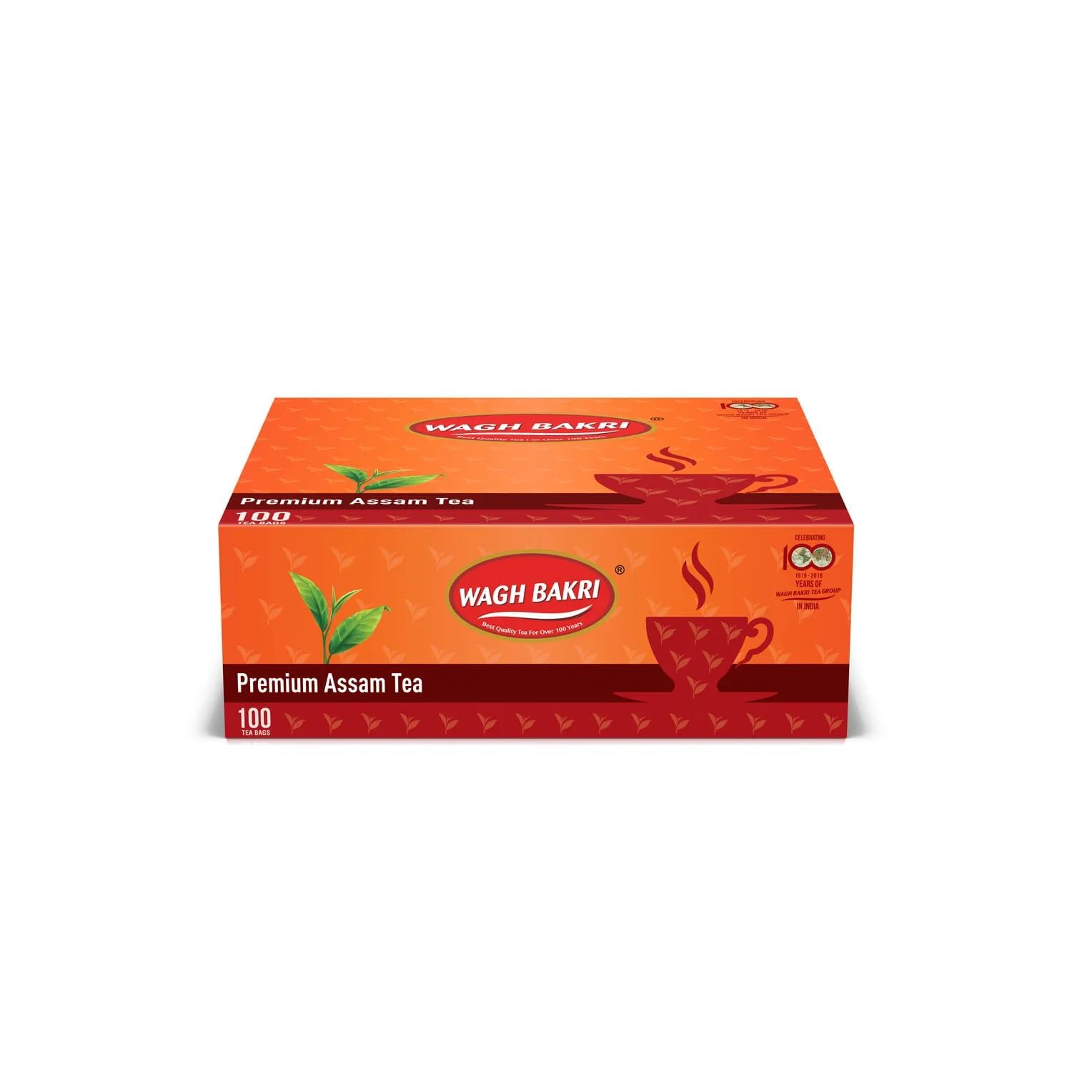 Wagh Bakri Premium Tea Bags - 100 Count | Rich & Aromatic Indian Black Tea | Perfect for Morning Boost, Afternoon Relaxation & Office Brewing