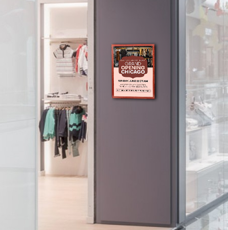 10x12 Wooden Frame Top Load Poster Display Sign Holder - Perfect for Retail Stores, Restaurants, and Events