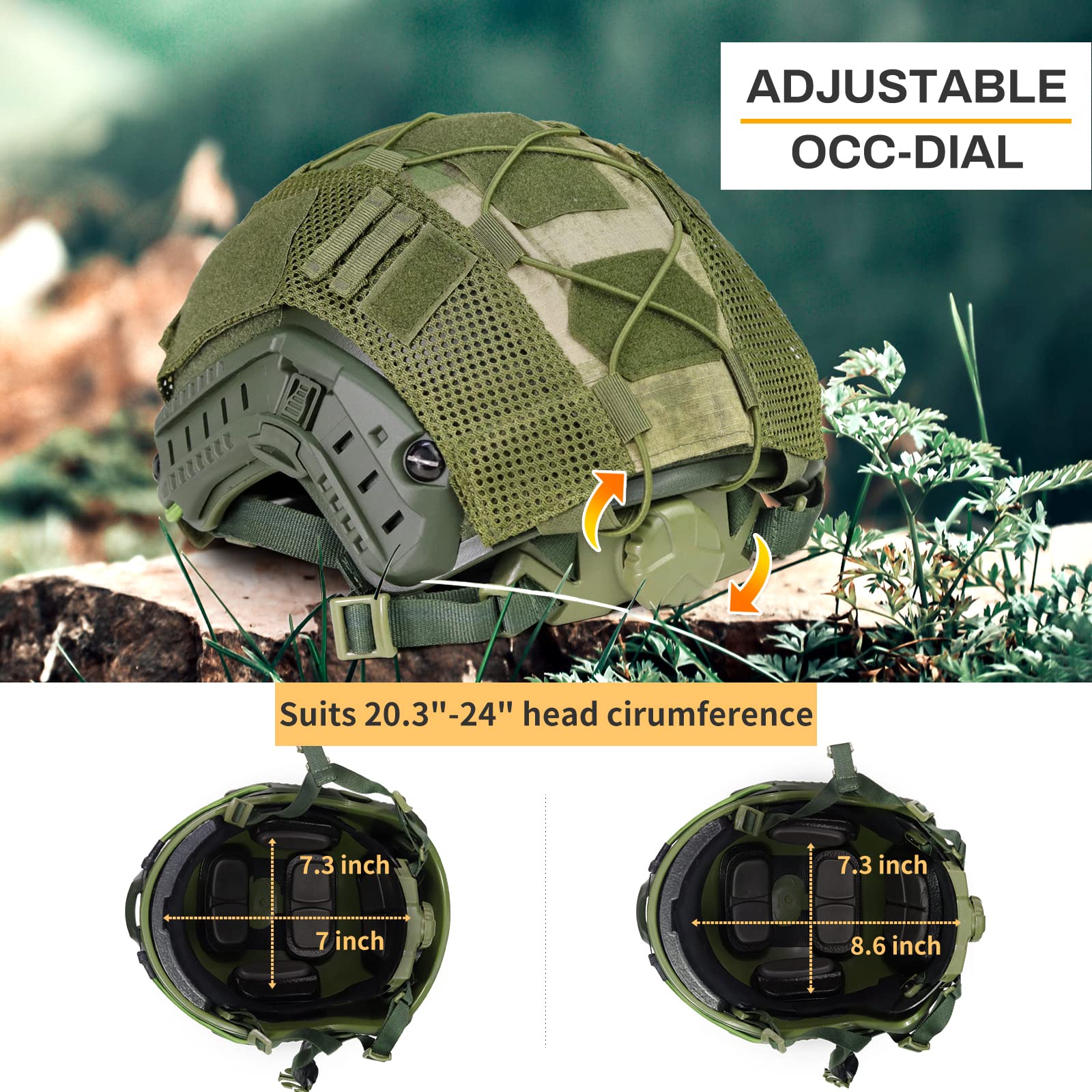 TacSnake Tactical Airsoft Paintball Helmet - Fast PJ Style Military Helmet with NVG Mount & Protective Cover | Perfect for Airsoft, Paintball, Military Training & Outdoor Tactical Operations