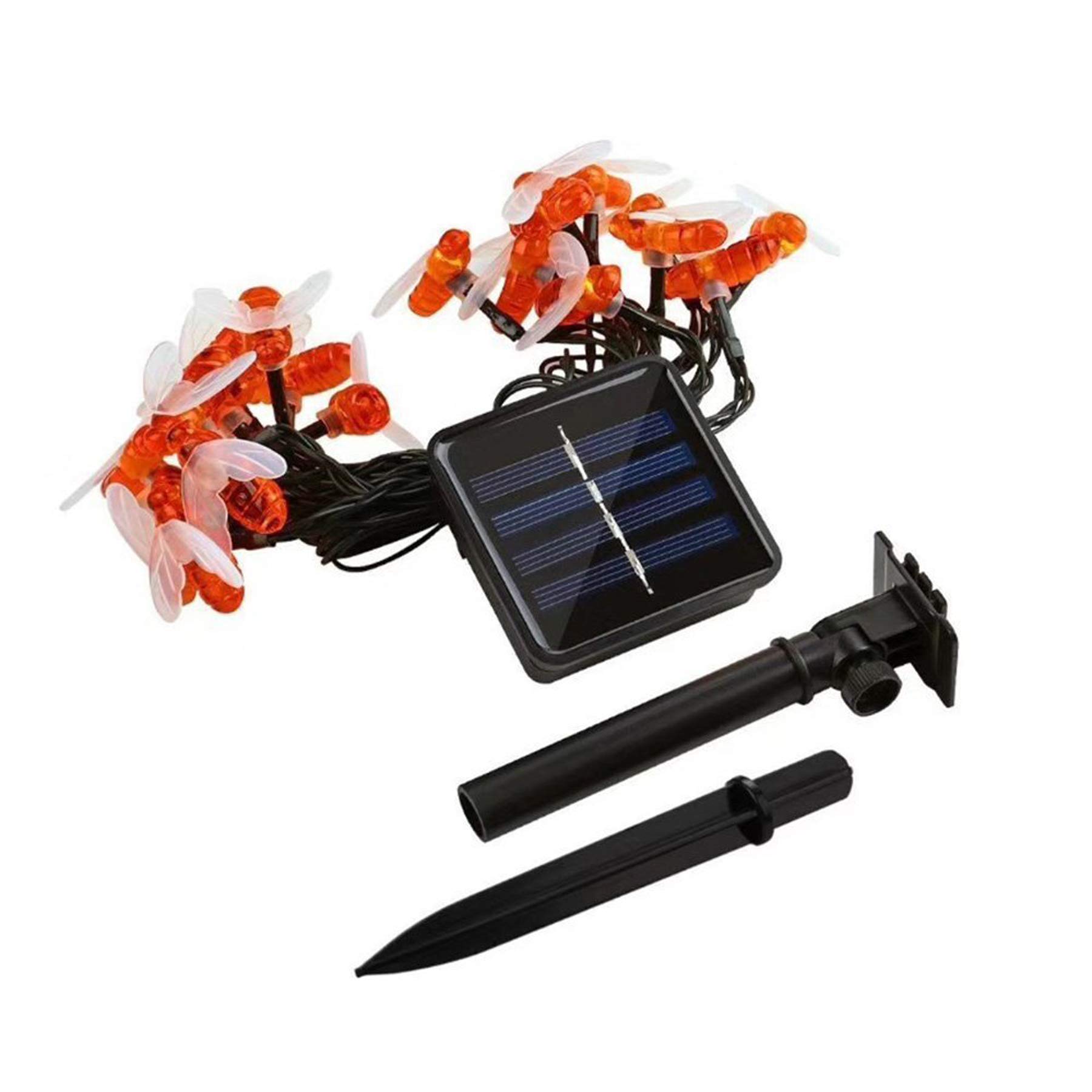 SNOMYRS 21 Ft Solar String Lights Outdoor - 30 LED Bumble Bee Lights with 8 Lighting Modes, Waterproof Solar-Powered Fairy Lights for Garden, Yard, Lawn, Patio, Party & Outdoor Decor (Warm White) | Perfect for Summer Nights, Weddings, and Backyard Gatherings
