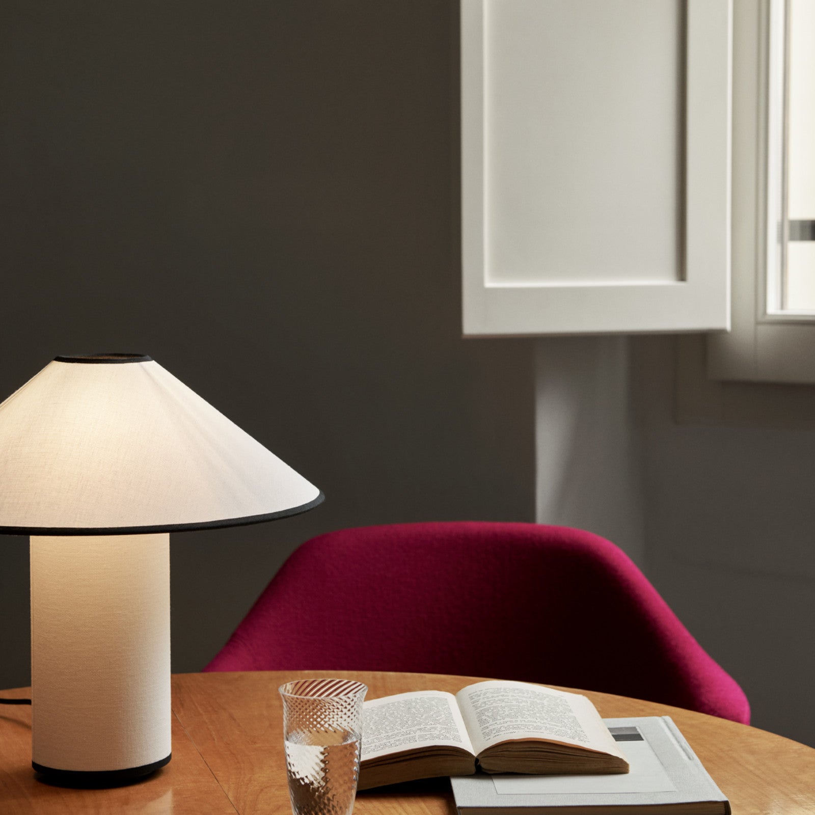 Colette Fabric Table Lamp - Elegant Bedside & Living Room Lighting for Home Decor | Soft Glow Nightstand Lamp for Bedroom, Office, or Study