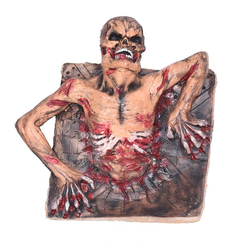 Latex Zombie Statue Sculpture - Halloween Party & Office Decorations - Spooky Home, Garden, and Event Decoration