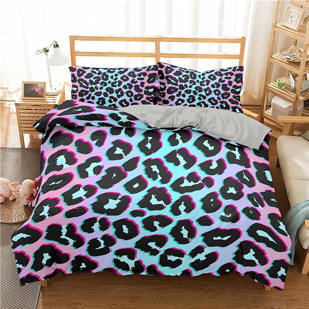 Premium Twin Duvet Cover Set - Blue & Purple Polka Dot 3-Piece Bedding for Boys & Girls | Ultra-Soft Microfiber Comforter Cover 68
