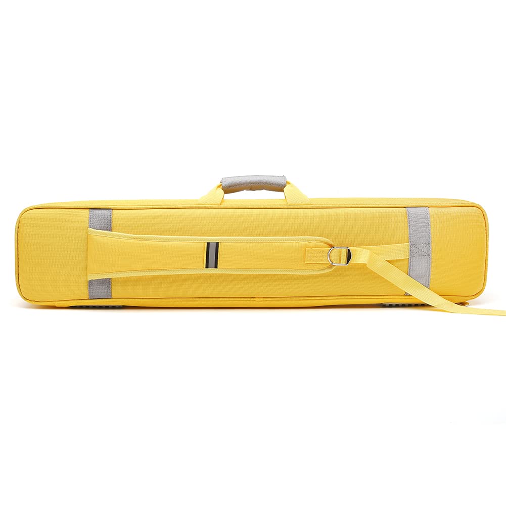 TROUFY 4x4 Pool Cue Case - Durable Yellow Backpack for Carrying 4 Pool Cue Sticks - Perfect for Billiards, Snooker & Travel - Ideal for Pool Players & Tournament Use