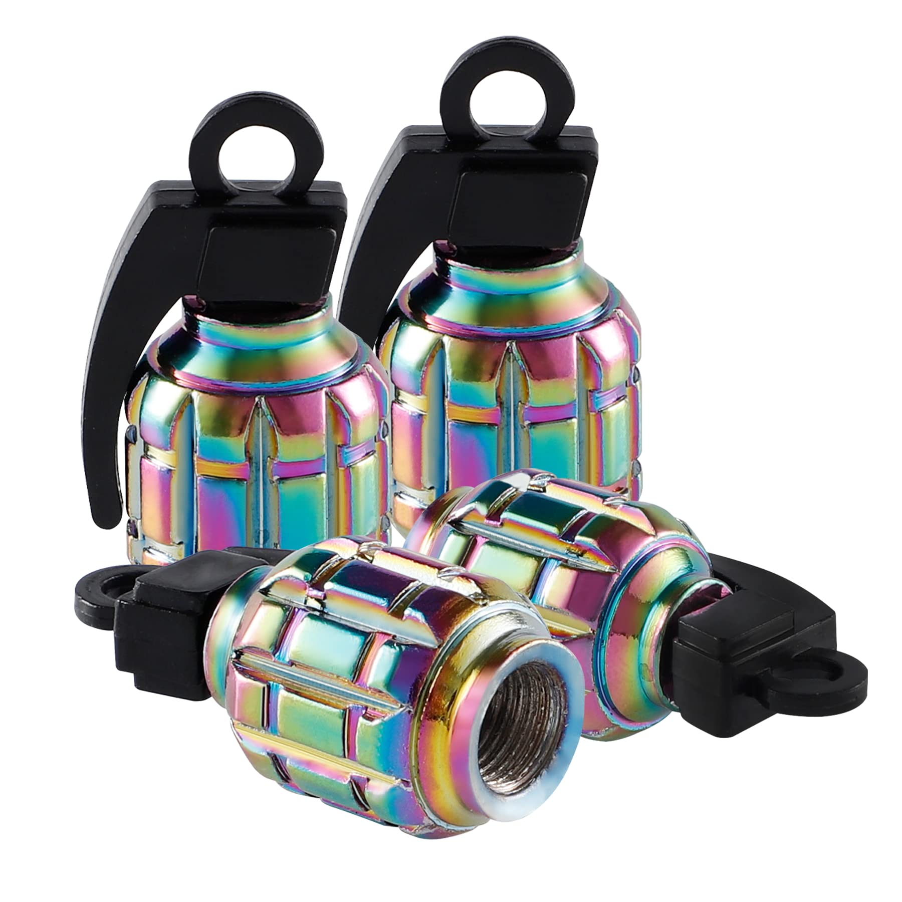 Alpmosn Aluminum Car Tire Valve Stem Caps (4PCS) - Waterproof & Dustproof Valve Stem Covers for SUV, Car, Bike, Motorcycle - Universal Fit & Colorful Design - Perfect for Off-Roading, Daily Commuting & Vehicle Protection
