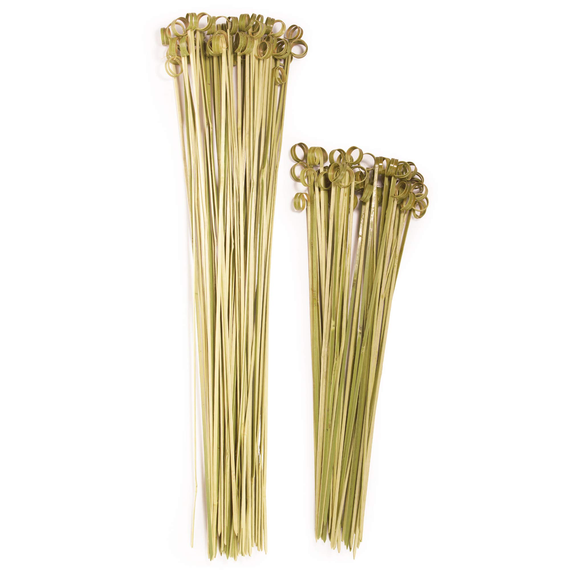 50 Pack Natural BambooMN Loop Ring Card Holders - 17 Inch (43cm) Gardening Stakes for Flowers, Lawn & Plant Labels - Perfect for Organizing Seedlings, Marking Garden Beds & DIY Craft Projects