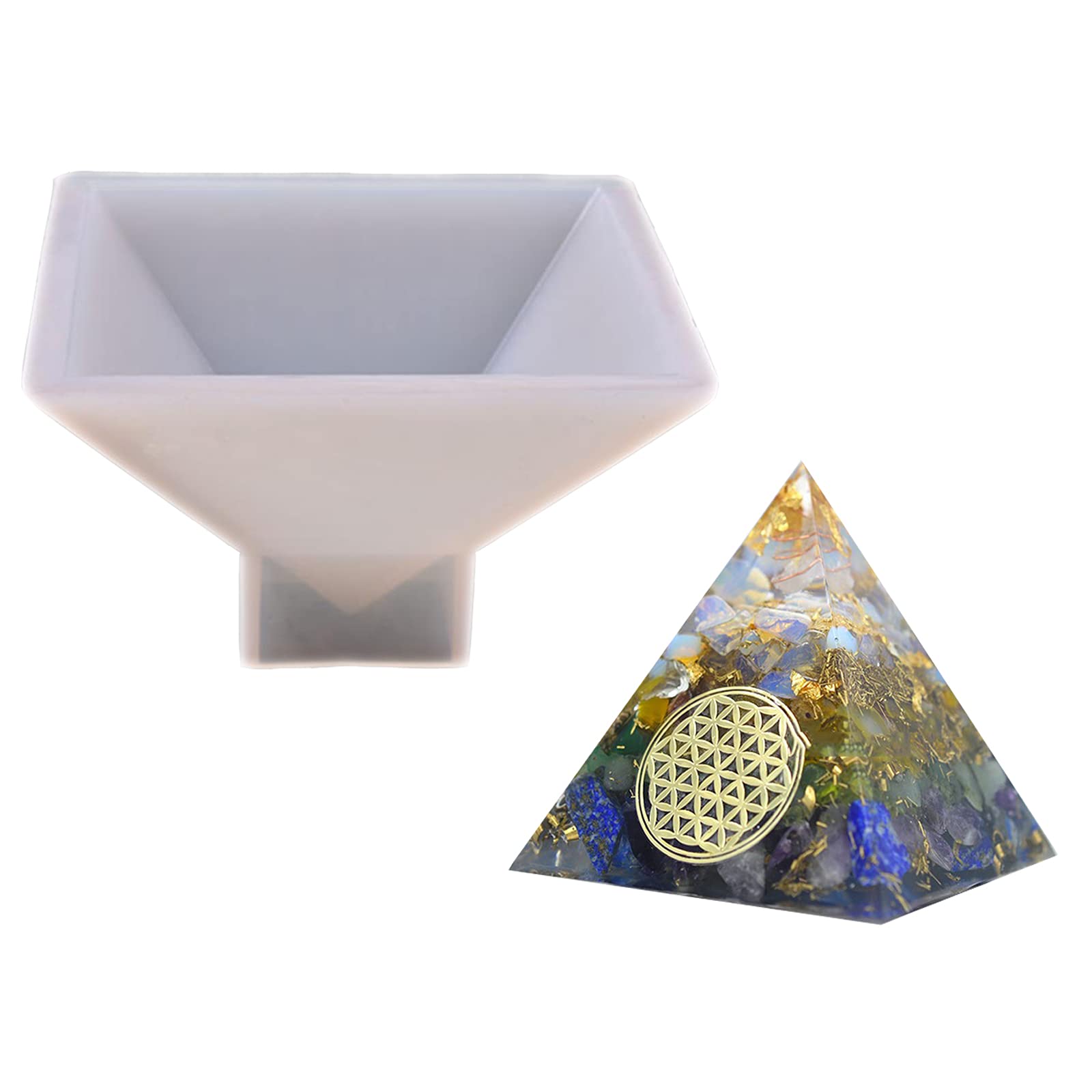 3.75 Inch Large Pyramid Resin Molds - Durable Reusable Silicone Jewelry Molds for Epoxy Resin, DIY Crafts, Paperweights - Perfect for Home & Office Decor, Gift Making, and Resin Art Projects
