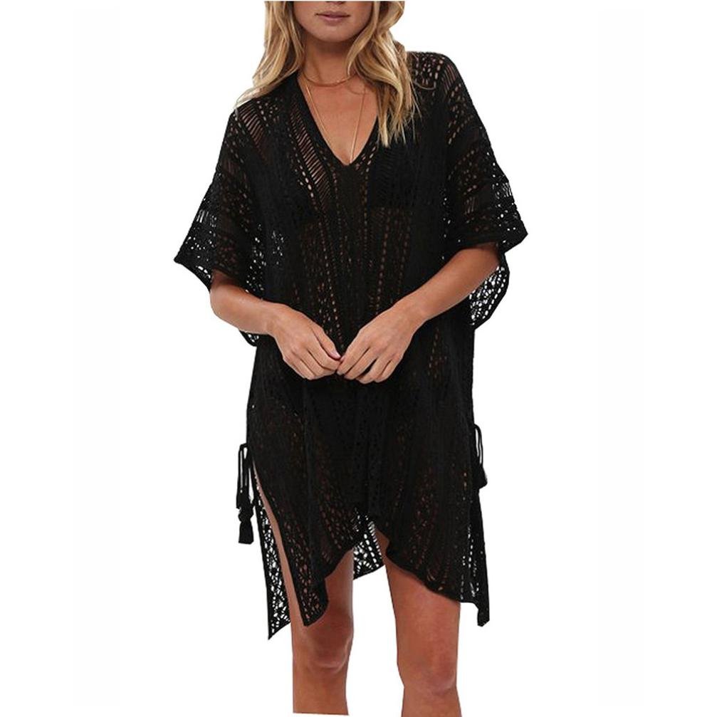 Amanod 2018 Women's Beach Cover Up Dress - Crochet Bikini Swimsuit & Swimwear - Perfect for Poolside, Vacation, and Summer Outings